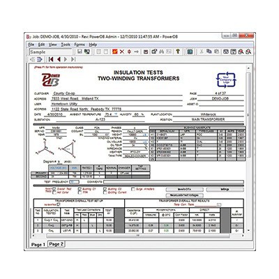 MEGGER PowerDB Pro验收维护测试数