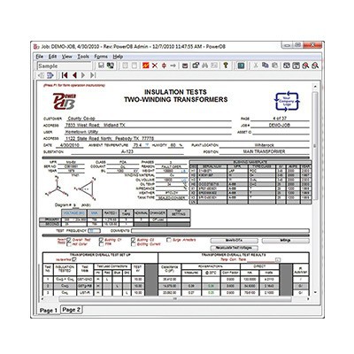 MEGGER PowerDB Pro验收维护测试数