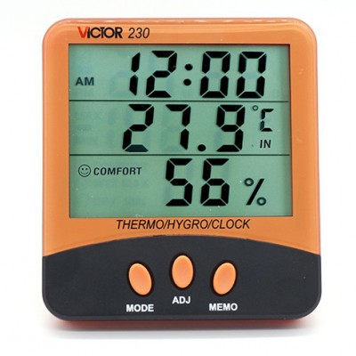 VICTOR 230A家用温湿度表 带外置温