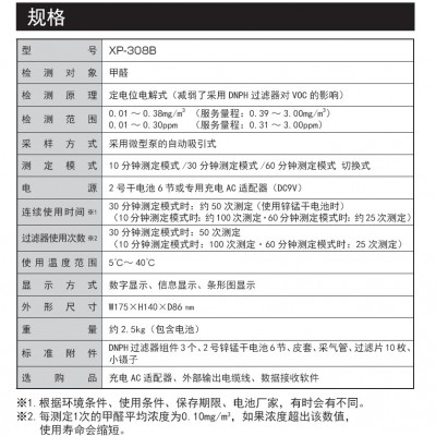 新宇宙 XP-308B便携式甲醛检测仪 环境检测图4
