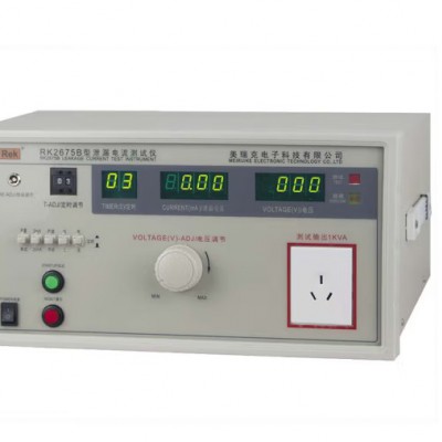 美瑞克RK2675B数显泄露电流测试仪 可测电流0.01mA-20mA功率1000W